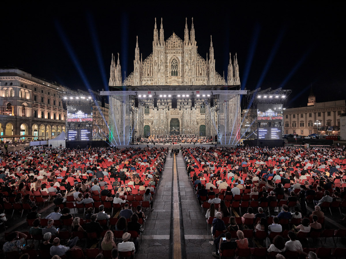 Riccardo Chailly and Maxim Vengerov at the Concerto per l'Italia, September 13th 2020