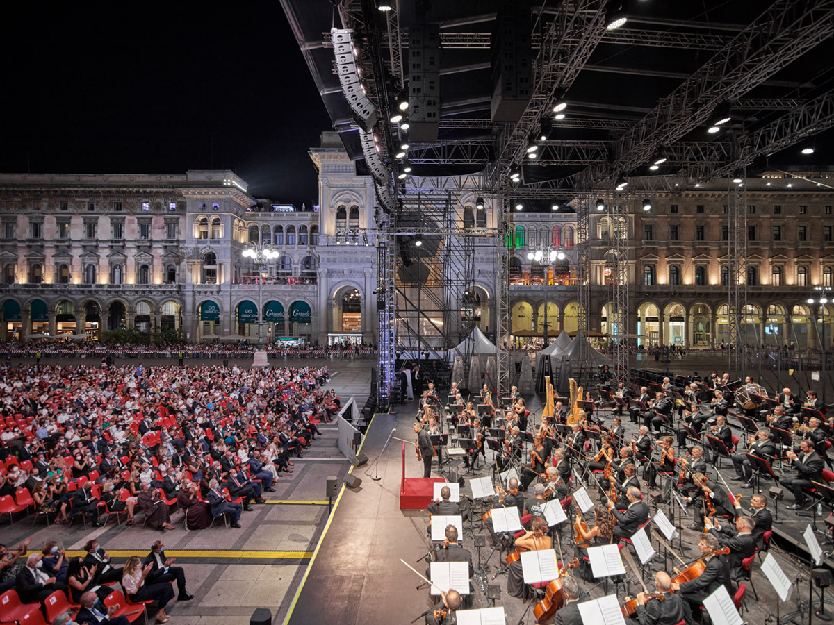 Riccardo Chailly and Maxim Vengerov at the Concerto per l'Italia, September 13th 2020
