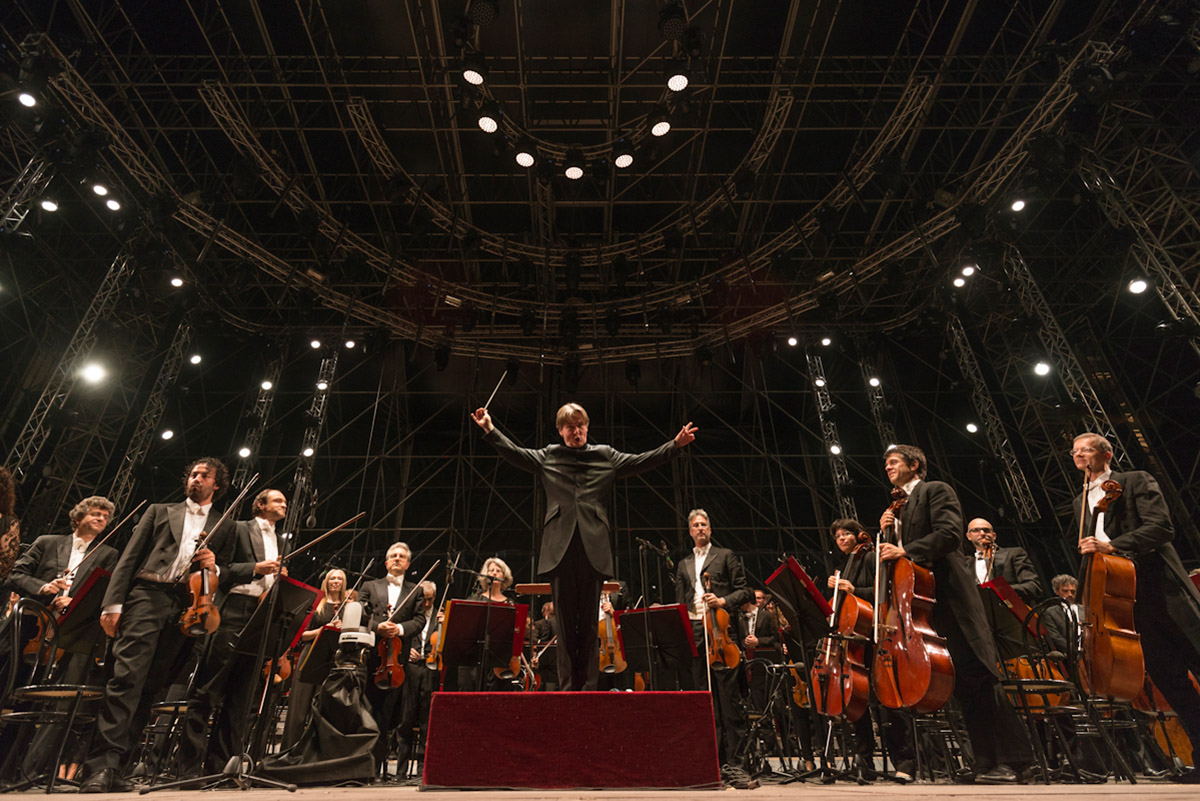 Esa-Pekka Salonen and Lang Lang at the 2nd Concerto Per Milano, May 26th 2014