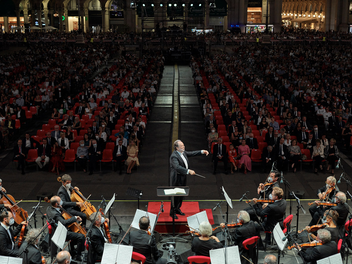 Riccardo Chailly at the 9th Concerto Per Milano, September 12th 2021