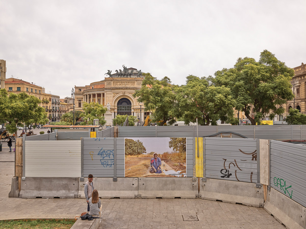 The Fence and Roof Builder - Peanut Field Owner from People of Tamba in the streets of Palermo during Biennale Arcipelago Mediterraneo 2019