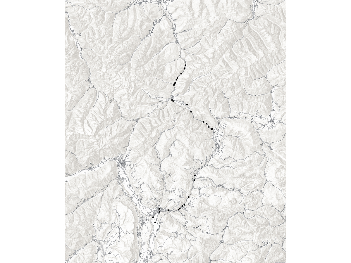 Macro-sezione topografica 3, Bolzano - Brennero | Topographic macro-section 3, Bolzano - Brennero