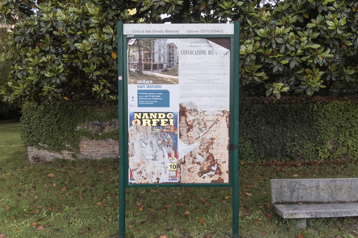 Posters from the series affixed around San Donato