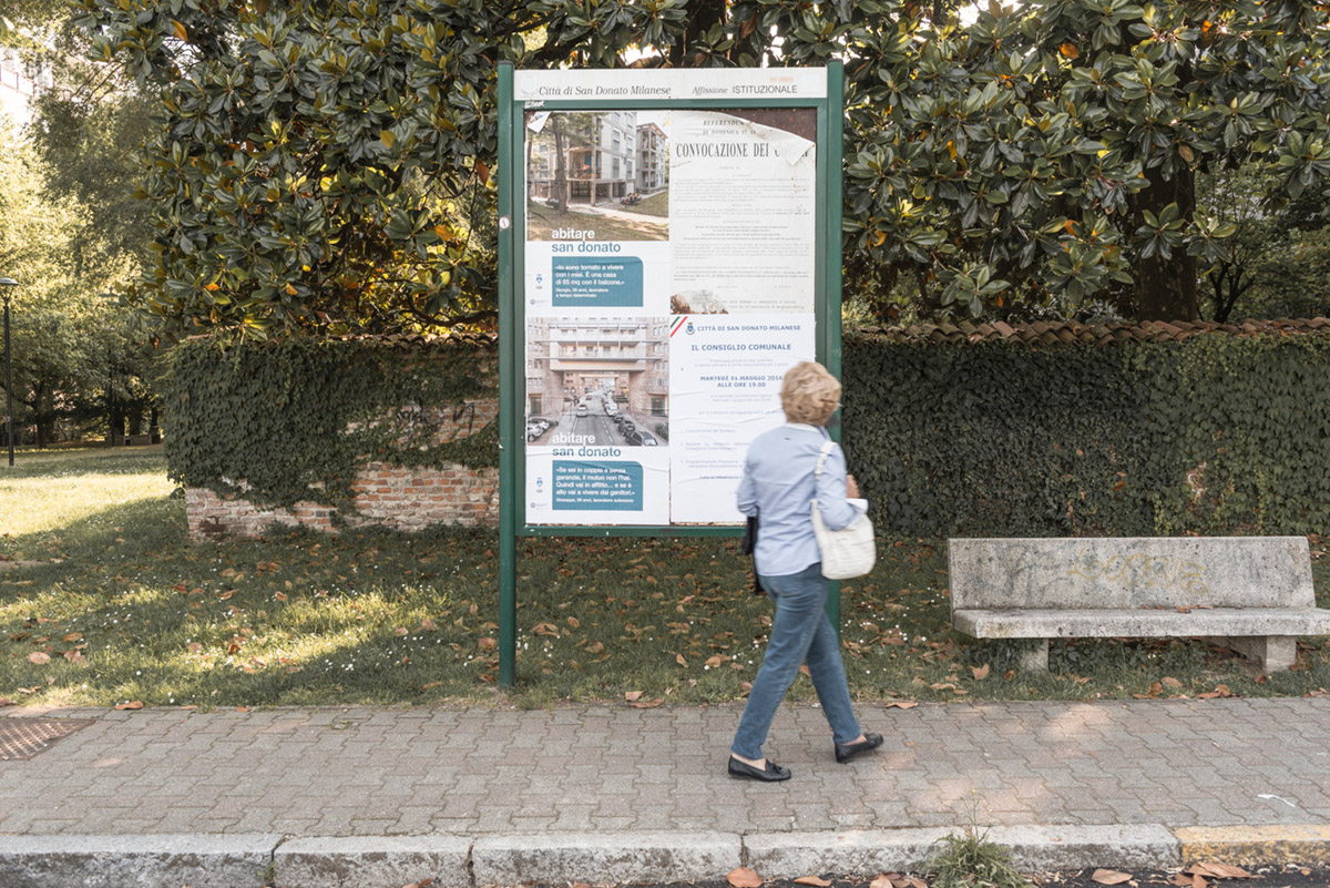 Posters from the series affixed around San Donato